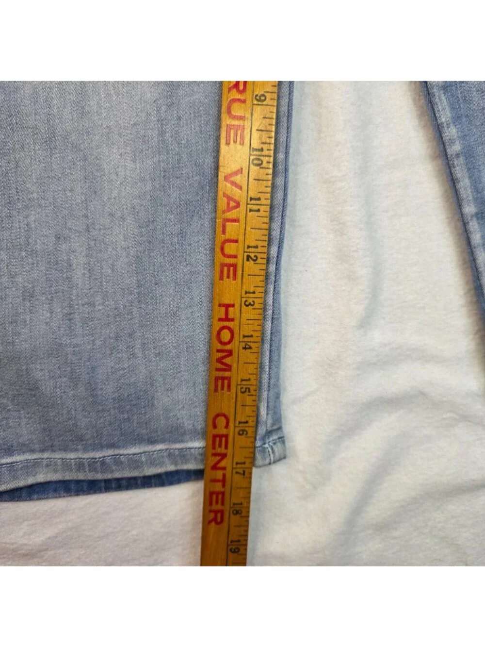 FDJ Pull On Pedal Pusher Jeans Sze 16 Blue Denim Mid Rise Embroidered Streetwear
